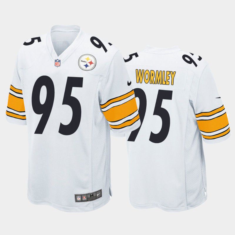 Men Pittsburgh Steelers #95 Chris Wormley Nike White Game NFL Jersey->pittsburgh steelers->NFL Jersey